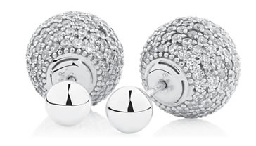 Modern, bold, and bang on trend, pair the silver studs with these glam cubic zirconia enhancers to knock things up a notch.