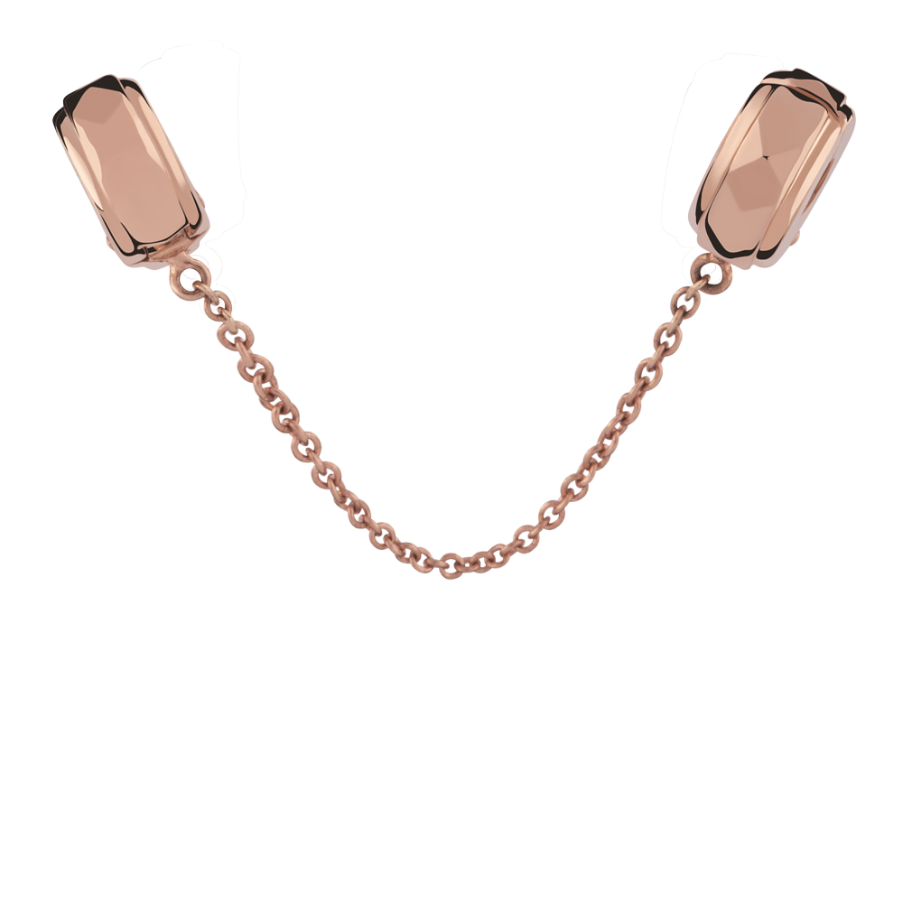 10ct Rose Gold Safety Chain