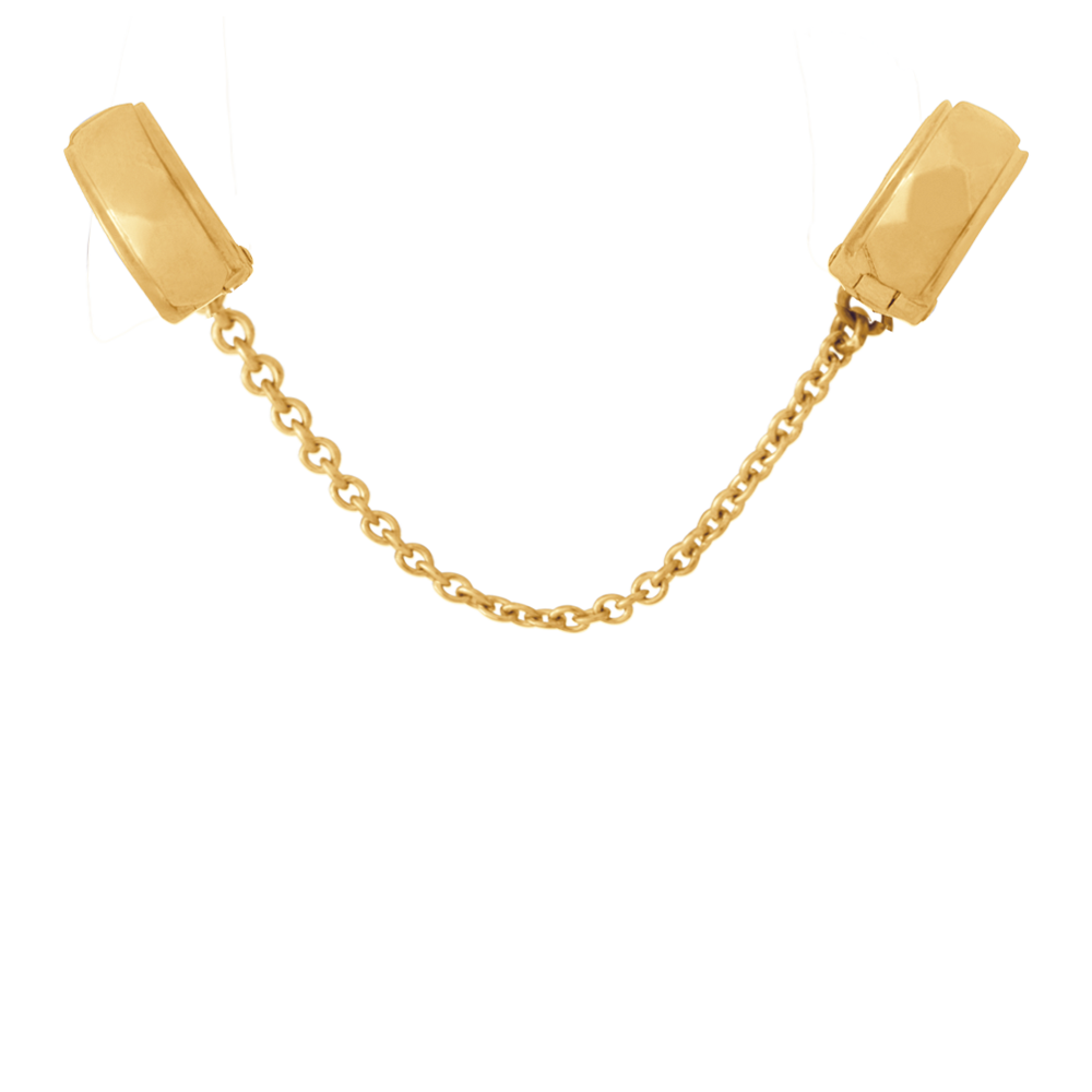 10ct Yellow Gold Patterned Safety Chain