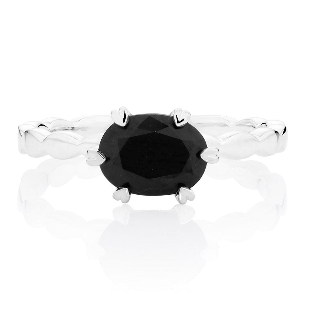 Black Cubic Zirconia Stack Ring