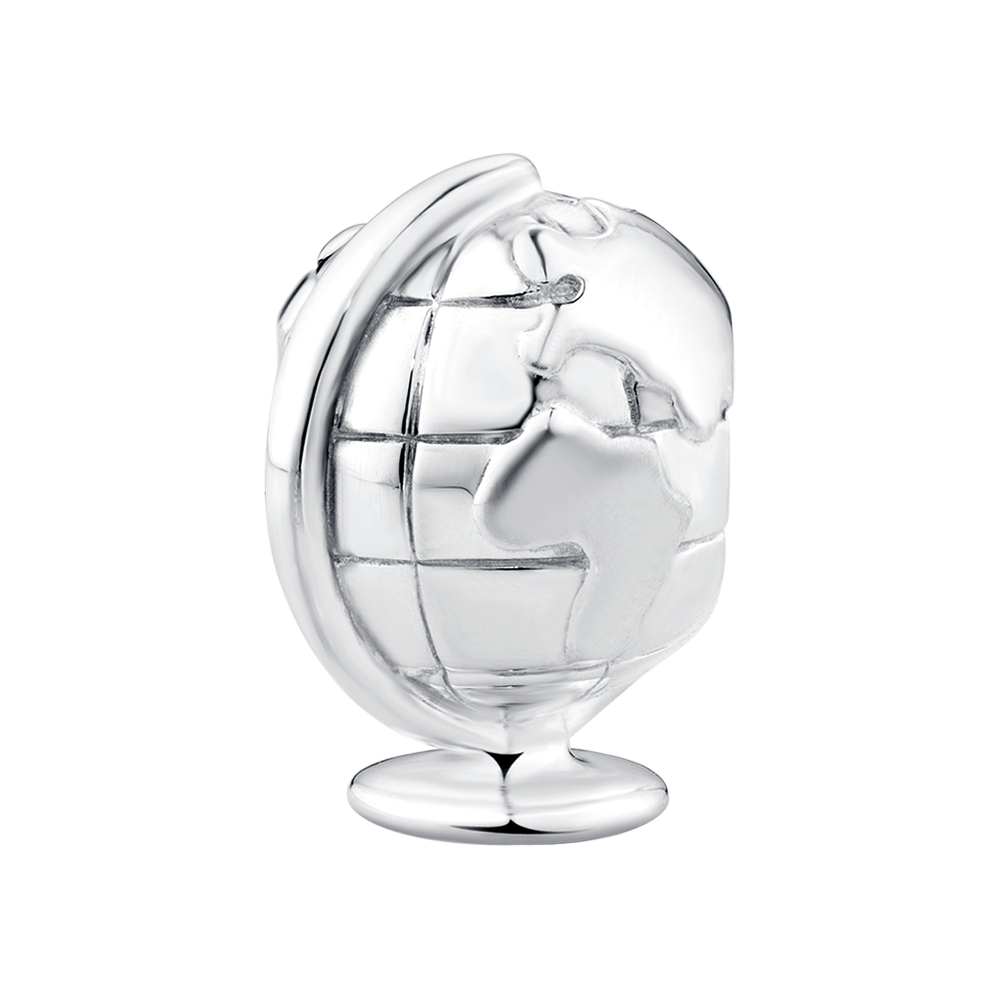 Sterling Silver Globe Charm