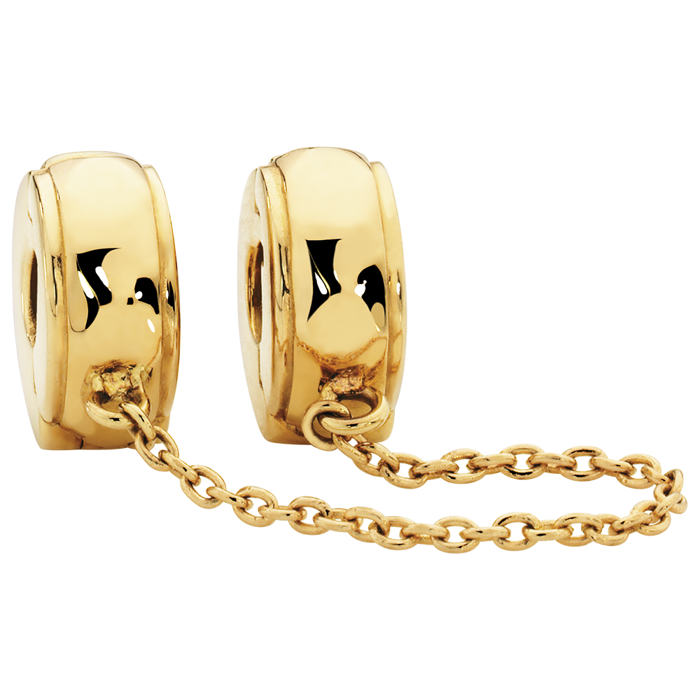 10ct Yellow Gold Patterned Safety Chain